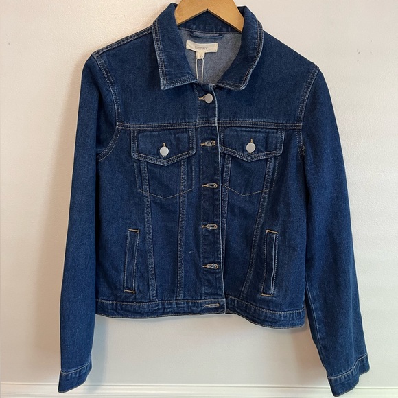 BRIT.NY DENIM JACKET with silk accent - Picture 2 of 14